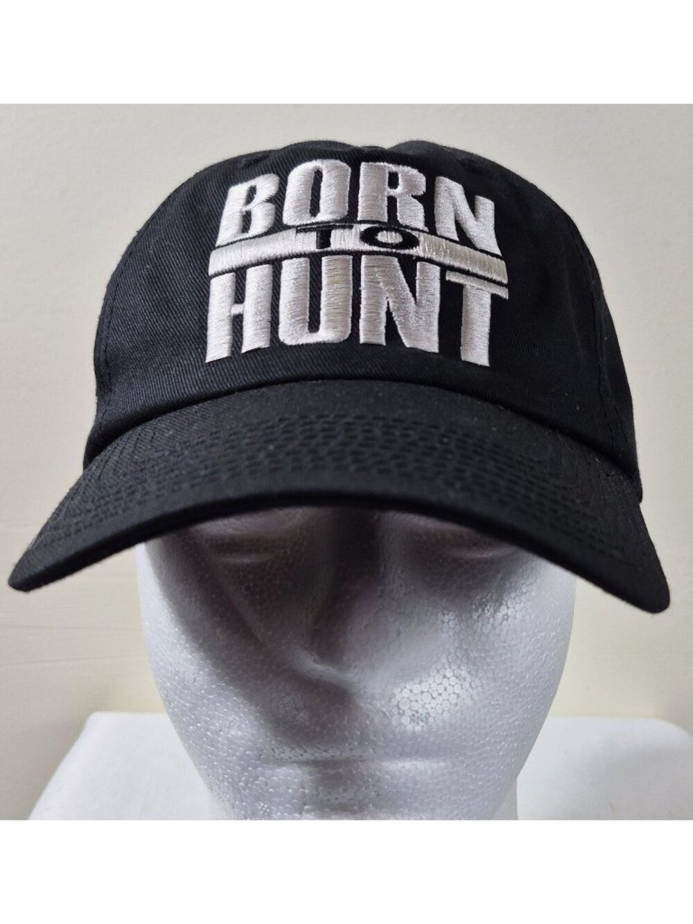 Quaker Boy Born To Hunt B2H Black Embroidered Hunting Baseball Cap Hat
